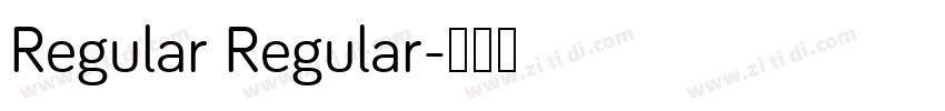 Regular Regular字体转换